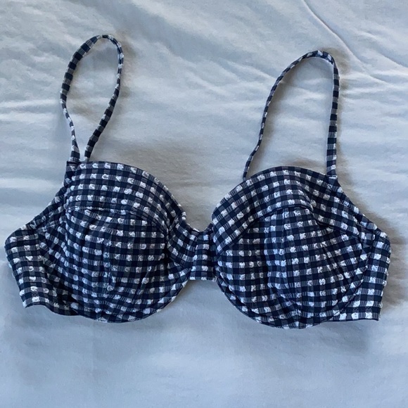 COPY - J. crew navy and white gingham underwire s… - Picture 4 of 6